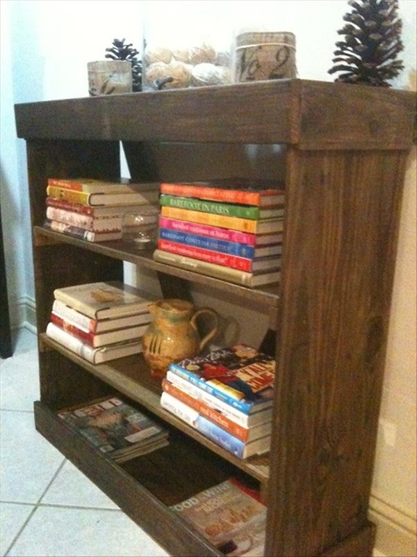 DIY Wood Pallet Bookshelf